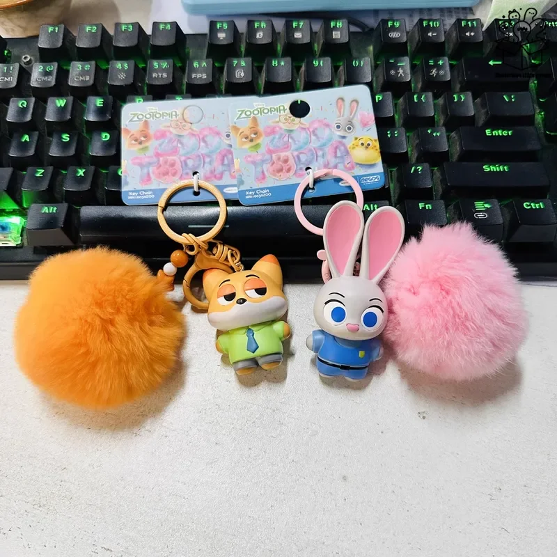 

Creative Zootopia Rabbit Judy Nick Keychain | Cartoon Anime Doll Schoolbag Hanging Pendant | Sweet Holiday Gift For Students
