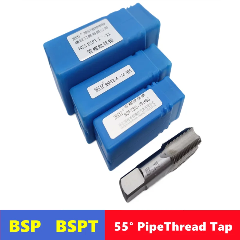 Torneira britânica da linha da tubulação, HSS, BSP, BSPT, W6542, 1PC, 1:16,. 1/8. 3/8,. 1/4,. 1/2, 3/4, 1 "Pipe Thread Tapping Tools, 2 polegadas, usado