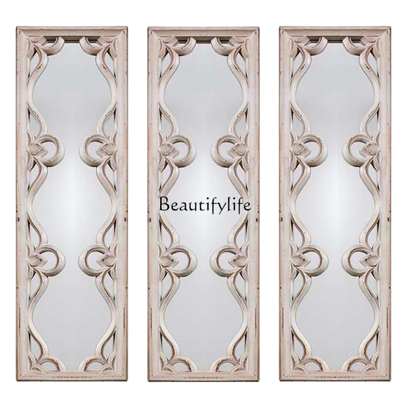 

American enigma mirror background wall wall hanging combination dining side mirror living room dining room