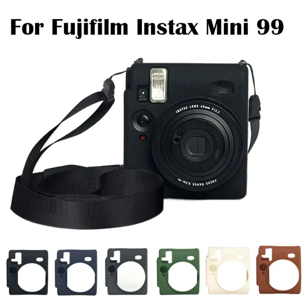 Silicone Instant Camera Case Shell for Fujifilm Instax Mini 99 Solid Color Protective Cover Wear Resistant Shockproof Profession