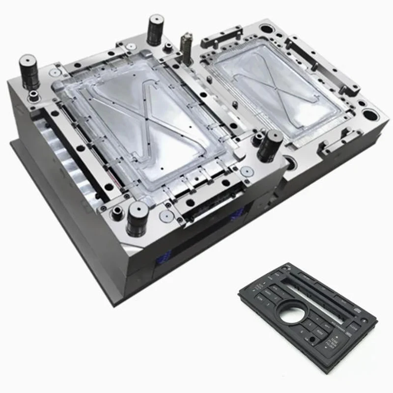 Mold Steel Injection Molding Die High Precision Injection Mold Maker Double-Cavity Injection Mold for Car Audio Panels