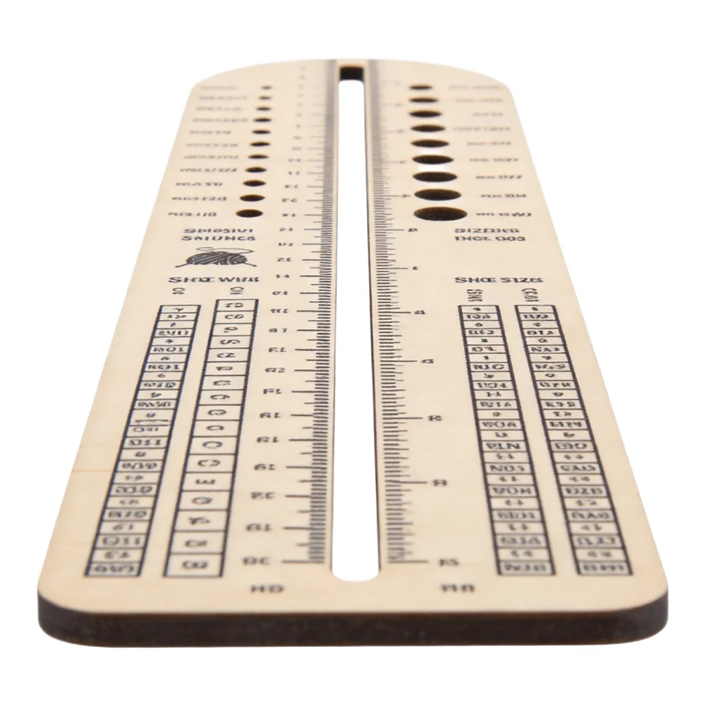 12.60x3.07x0.18 Inch Sock Measuring Tool Easy To Hold Sock Ruler Yarn Organizer Stainless Steel Material Beginner Friendly