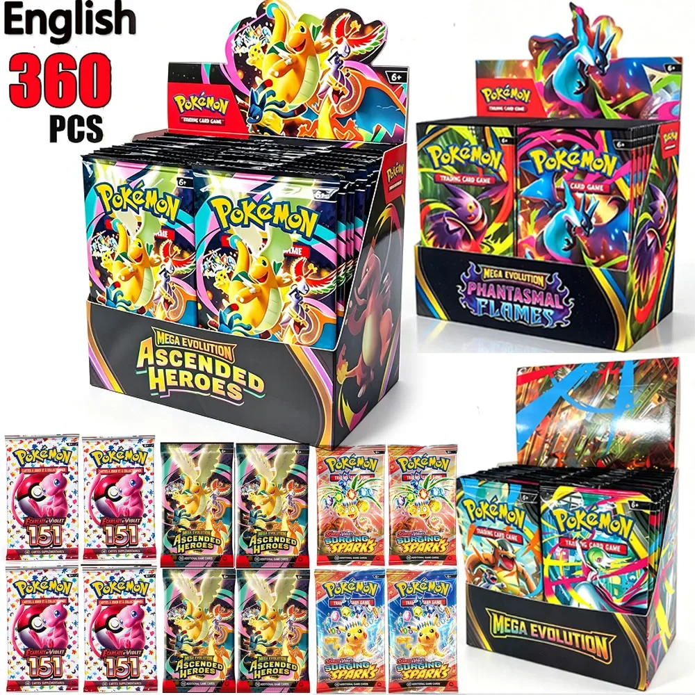 #360Pcs Card Destined Rivals Prismatic Evolutions Card Stellar Crown 151 Ultra Prism English Battle Transaction Gif