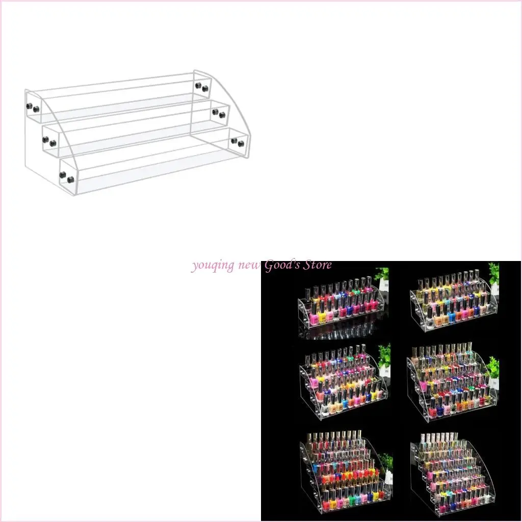 

57QA Clear Polish Holder Essential Oil Organiser Shelves Display Rack Stand