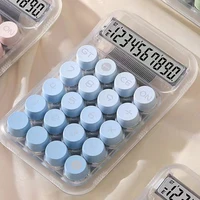 1PC Transparent Gradient Large Button Calculator Large Screen Electronic Calculator 10 Digit Student Specific Calculator