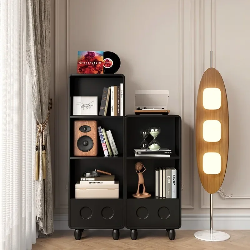 Shelf, American French floor, modern simple children's bookcase, small narrow household storage cabinet