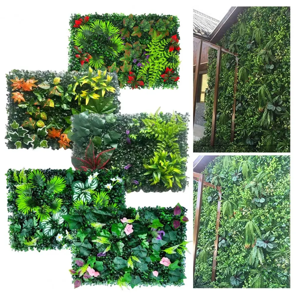 

Uv-resistant Artificial Grass Panel Artificial Grass Wall Panel for Indoor Outdoor Decoration Realistic Fake Greenery for Garden