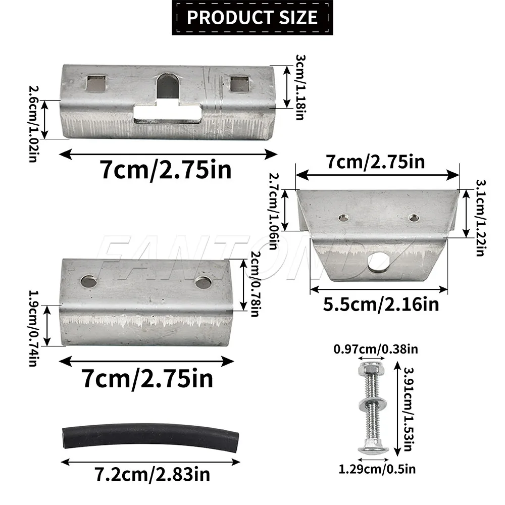 2/4Sets Roof Rack Mount Kits Fit For Fiat Ducato Peugeot Boxer Citroen Relay Stainless Steel Boat Van Roof Rail Mounting Bracket