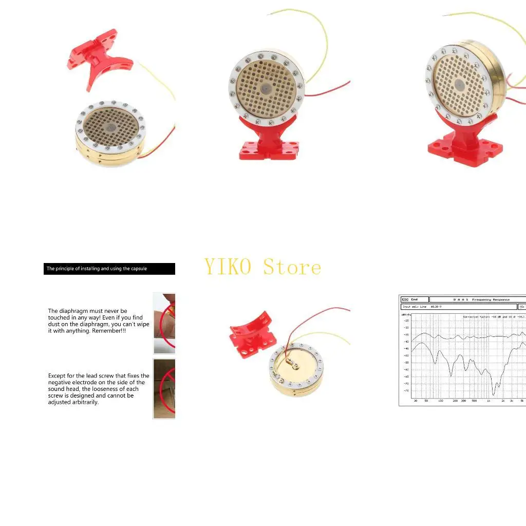 K32C Thin 34mm Large Diaphragm Condenser Microphone Sound for Head Mic Condenser Microphone Cartridge Capsule