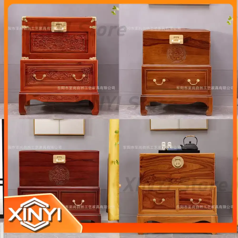 Camphor Wood Chest Cabinet Drawer Storage Box Set for Natural Camphor Wood Solid Wood Storage Organizer with Insect Repellent
