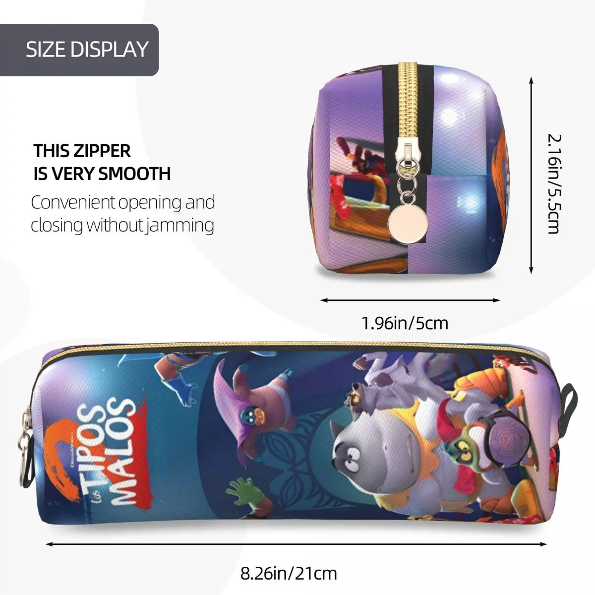 2025 فيلم The Bad Guys 2 مقلمة حقيبة أقلام للطلاب تخزين كبير اللوازم المدرسية مقلمة التجميل