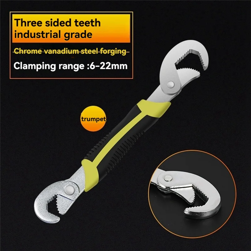 

A69emulti-Function Tool Adjustable Wrench Multi-Function Repair Wrench Pipe Wrench Adjustable Ratchet Wrench Baffle Wrench