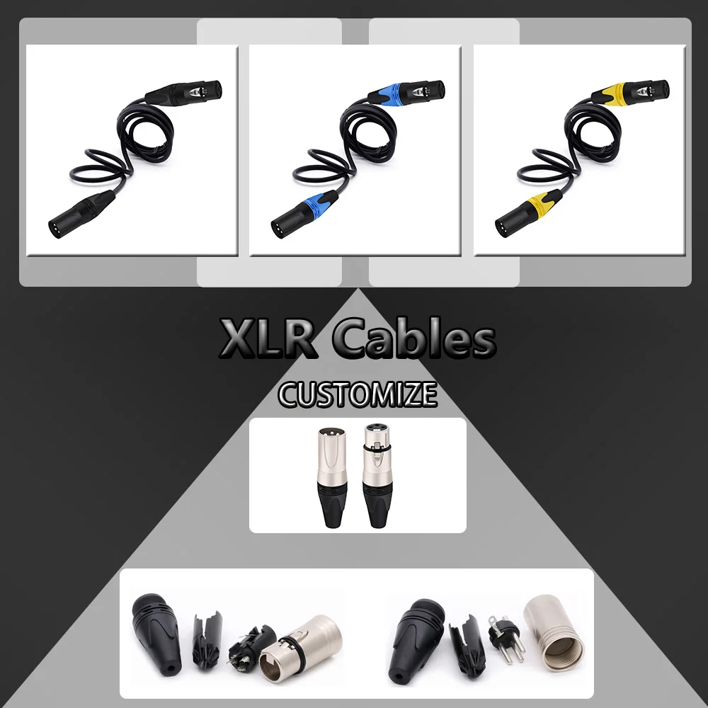 16pcs/8sets 3Pins XLR Connector Microphone Plug Female Jack + Male Plug Professional  Adapter MIC Wire Connectors Wholesales