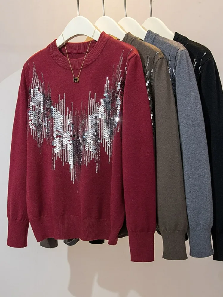 

Тяжелый вес iny, верхняя одежда, свитер, осень-зима, большие размеры, женский свободный топ с бретельками, вязаный базовый слой, irt