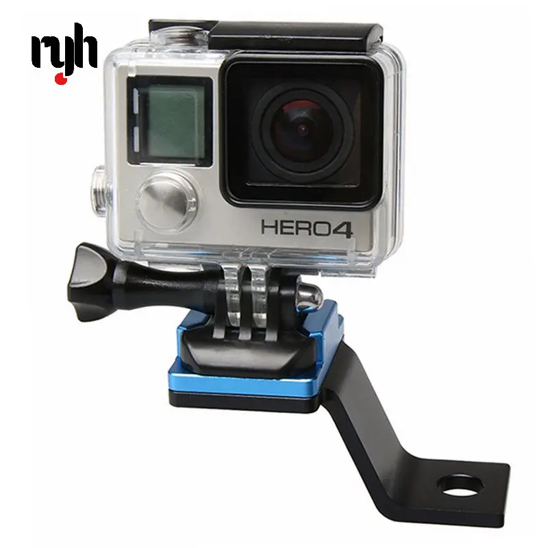 알루미늄 합금 오토바이 백미러 마운트 브래킷 Gopro Hero OSMO Xiaomi Yi SJ MAX 삼각대 모노 포드 용 고정 홀더 스텐트