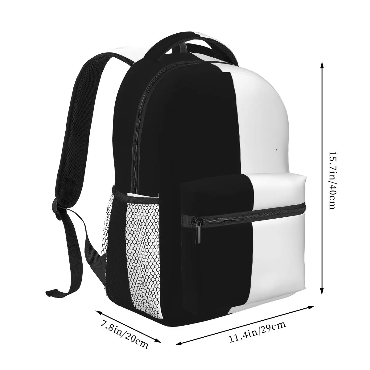 Half Black And Half White Sia Cheapthrills Design (simple , Crazy And Weird Design) Backpacks Bookbag School Bags Shoulder Bag