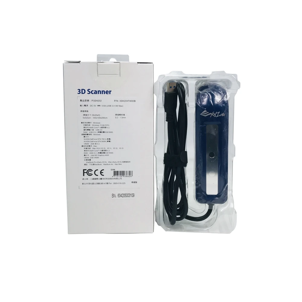 Portable SENSE 2 True Color 3d Systems Multi-warna Human Body Made Scanner