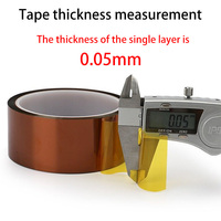 Golden Finger Tape, Tea-Colored High-Temperature Resistant Tape, Insulating Polyimide High-Temperature Tape, 300°C, PCB Solder