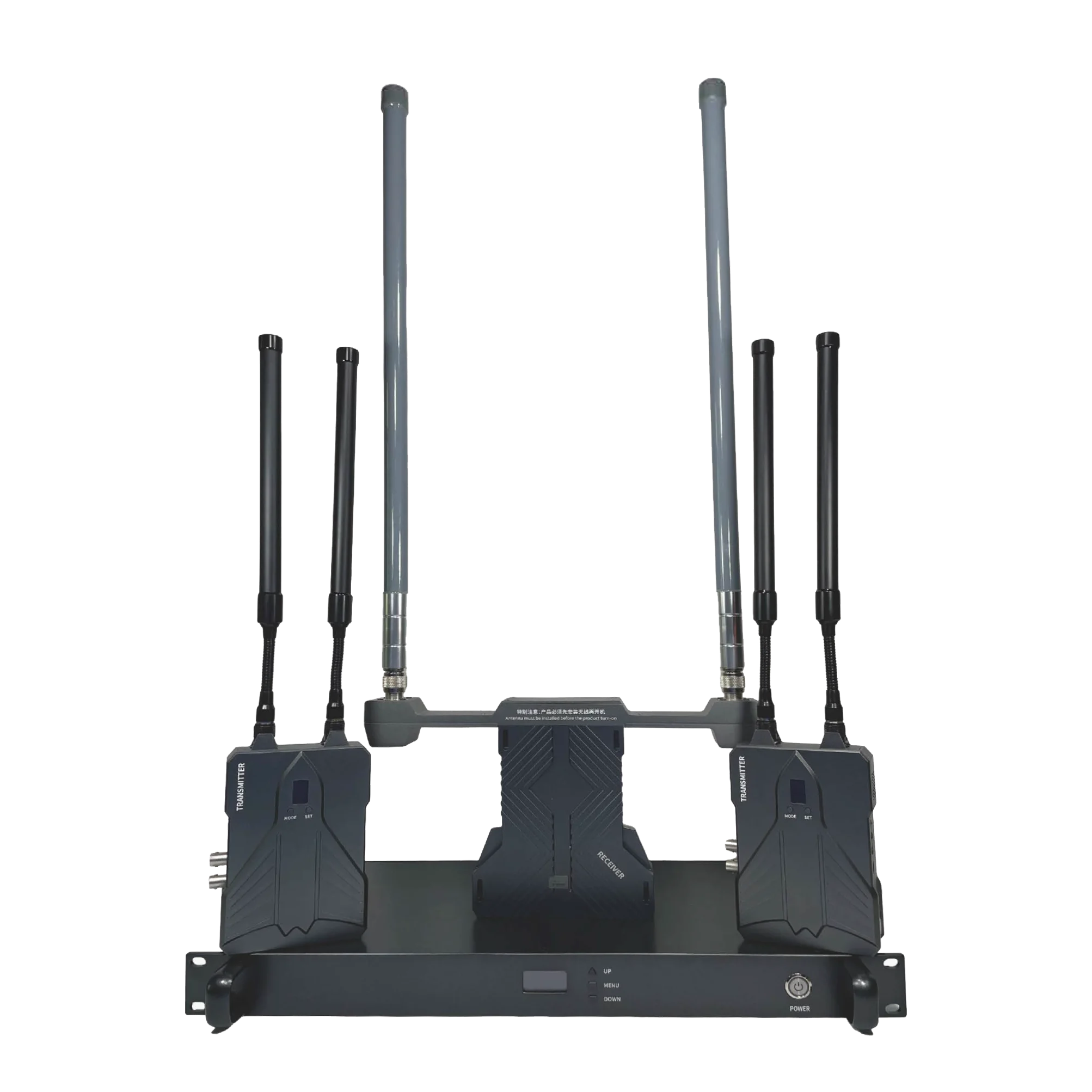 2km 2 canali HDM I SDI 1080P 60Hz 2 trasmettitori 1 ricevitore sistema di trasmissione Video Wireless