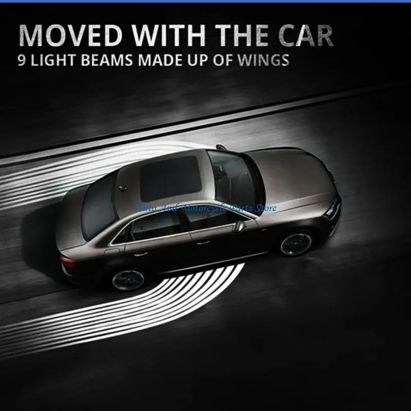 

P9FD Беспроводной автомобильный дверной светильник «Крылья ангела» Добро пожаловать, любезно предоставлен Призрак Тень Проектор