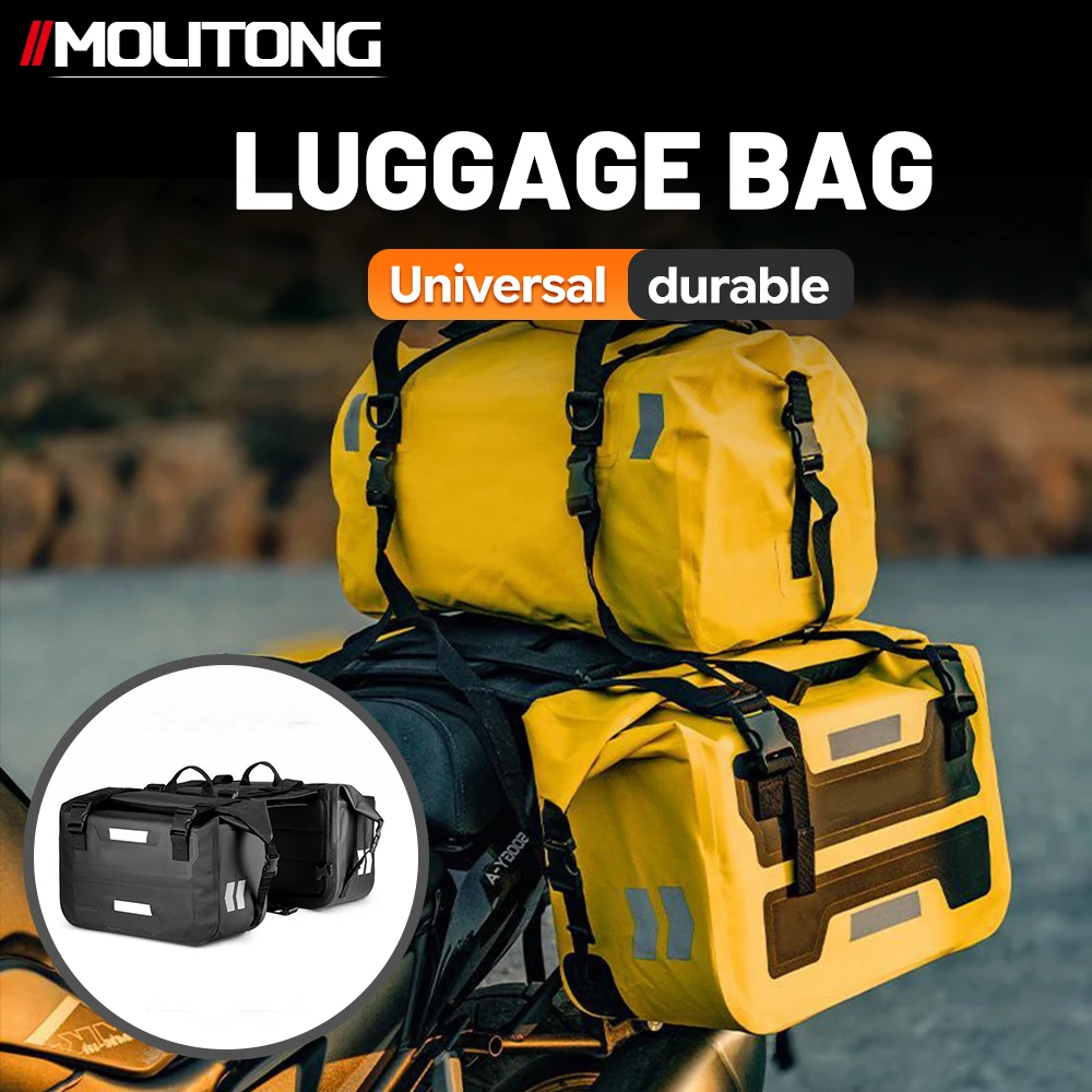 Waterproof Motorcycle Rear Seat Tail Bag Helmet Luggage Hanging Backpack Long Distance Touring Rider Gear