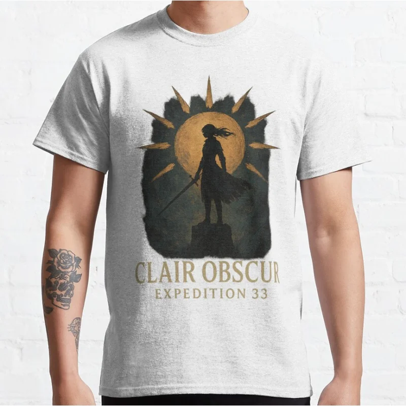 2025 Expedition33 Clair Obscur Expedition 33 Dark Fantasy video game T-shirt Gift for Gamer Large size Adult Tops S-6XL