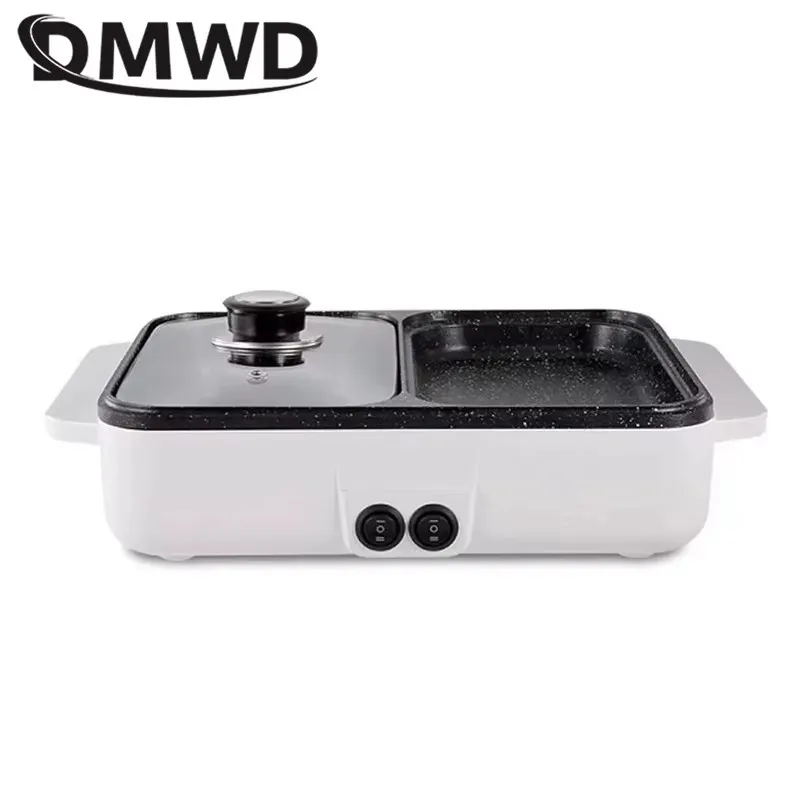 DMWD Multicooker elettrico 4 marce 5L macchina da cucina pentola calda cottura a vapore Mini padella padella antiaderente colazione Maker