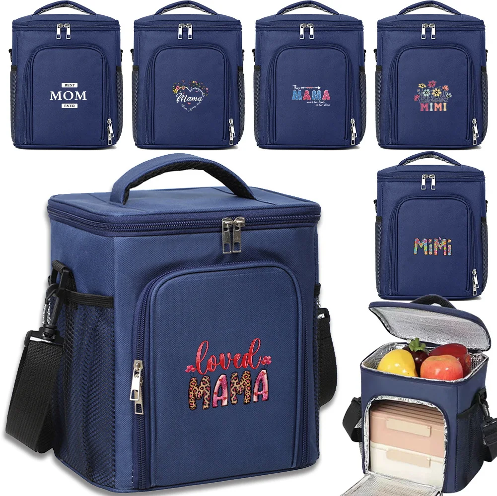

Ice Pack Portable Outdoor Food Storage Camping and Picnic Organizer Box Mom Printing Series Reusable Travel Refrigerated Bag