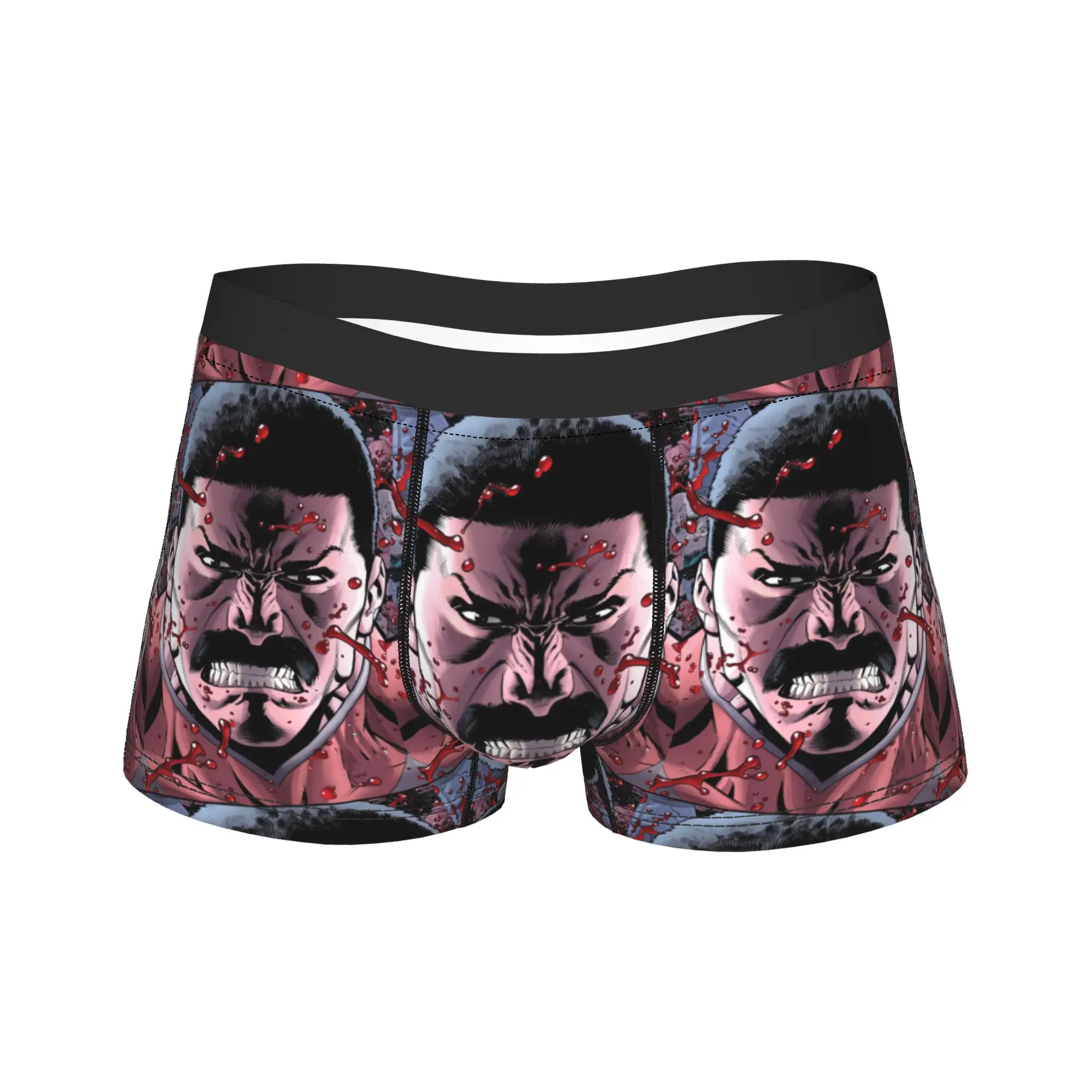 Funny Anime Comic Print Shorts Briefs  Underwear Quality Men Soft Trend Boxer Shorts Printed Oversize Panties
