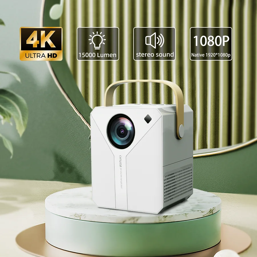 Cy302 4K Home Projector Ondersteunt Wifi Verbindt Met Mobiele Telefoons En Computers, Ingebouwde Android-Systeem Geschikt Voor Thuis/Buiten