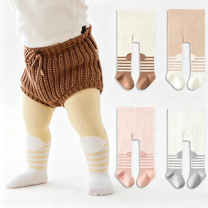 2Pcs Newborn Tights Korean Style Soft Cotton Anti-skid  Baby Pantyhose Infant Leggings Baby Clothing Accessories
