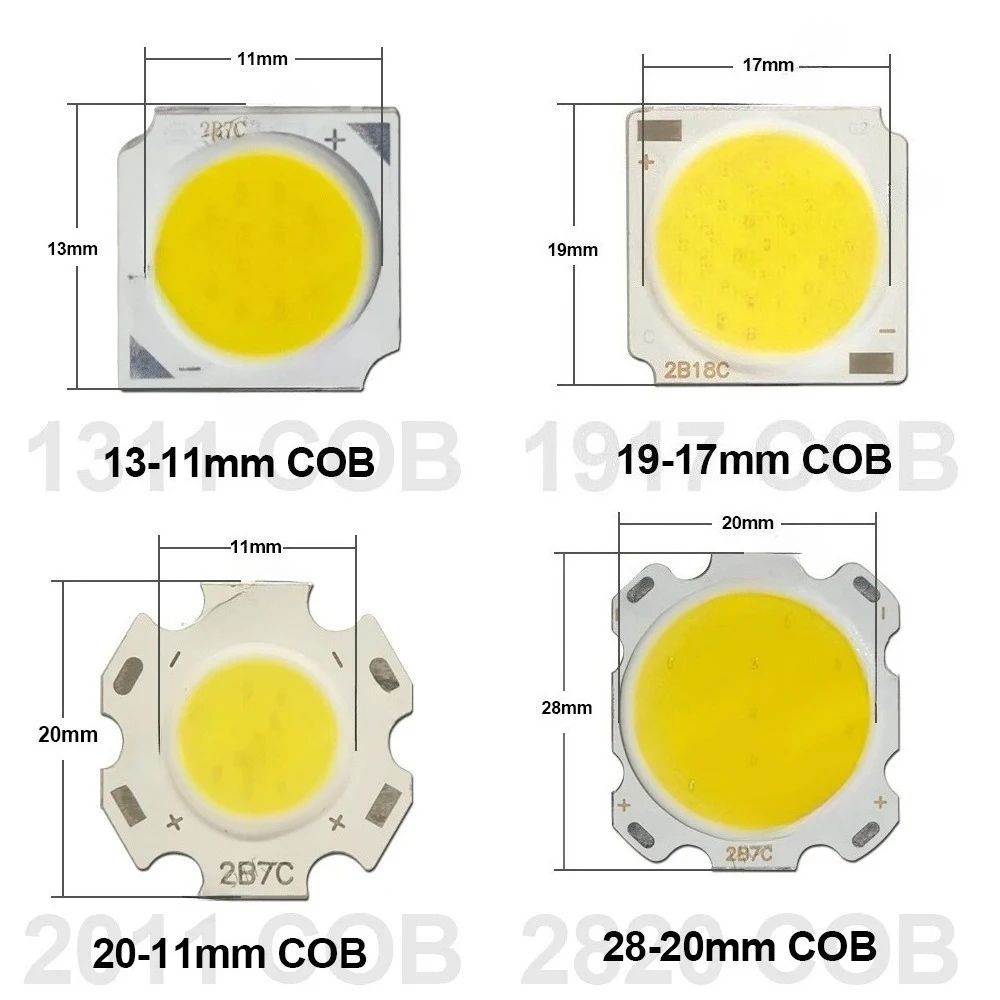 10 قطعة COB LED 3 واط 5 واط 7 واط 10 واط 12 واط 15 واط 18 واط 30 واط 36 واط محايد الباردة الدافئة الأبيض 13 مللي متر 20 مللي متر 28 مللي متر 1919 رقائق مصباح الأضواء النازل DIY بها بنفسك