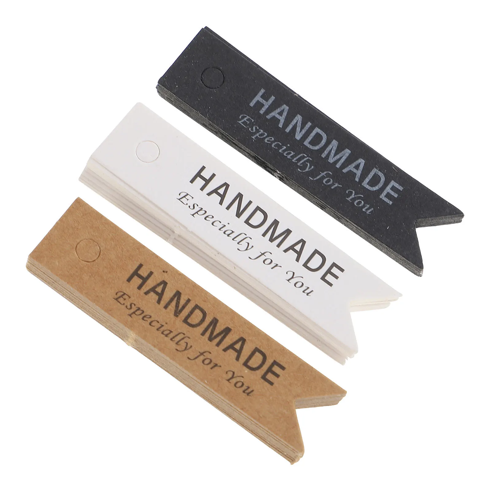 

45pcs Scented Decorations Kraft Paper Fishtail Flags Black White Tags Hanging Labels Supplies Durability