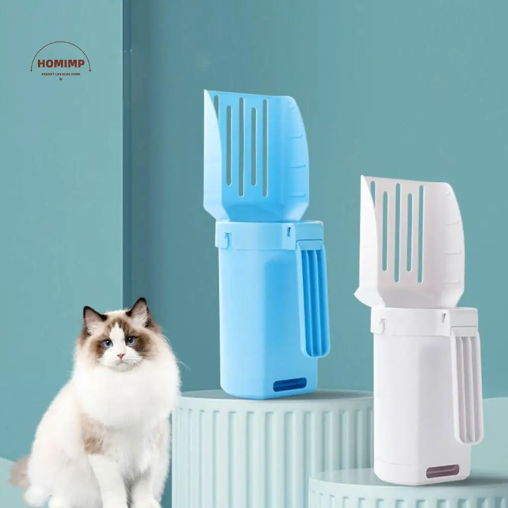 

Built-in Trash Cat Litter Scoop Detachable Integrated type Kitty Poop Disposal Shovel Portable Cat Litter Box Cleaning Tool