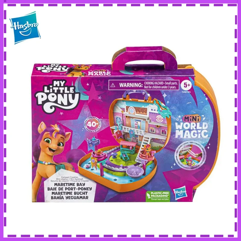 

Hasbro My Little Pony Sunny Starscout Mini World Magic Compact Creation Maretime Bay Playset Action Figures Model Gifts Toys