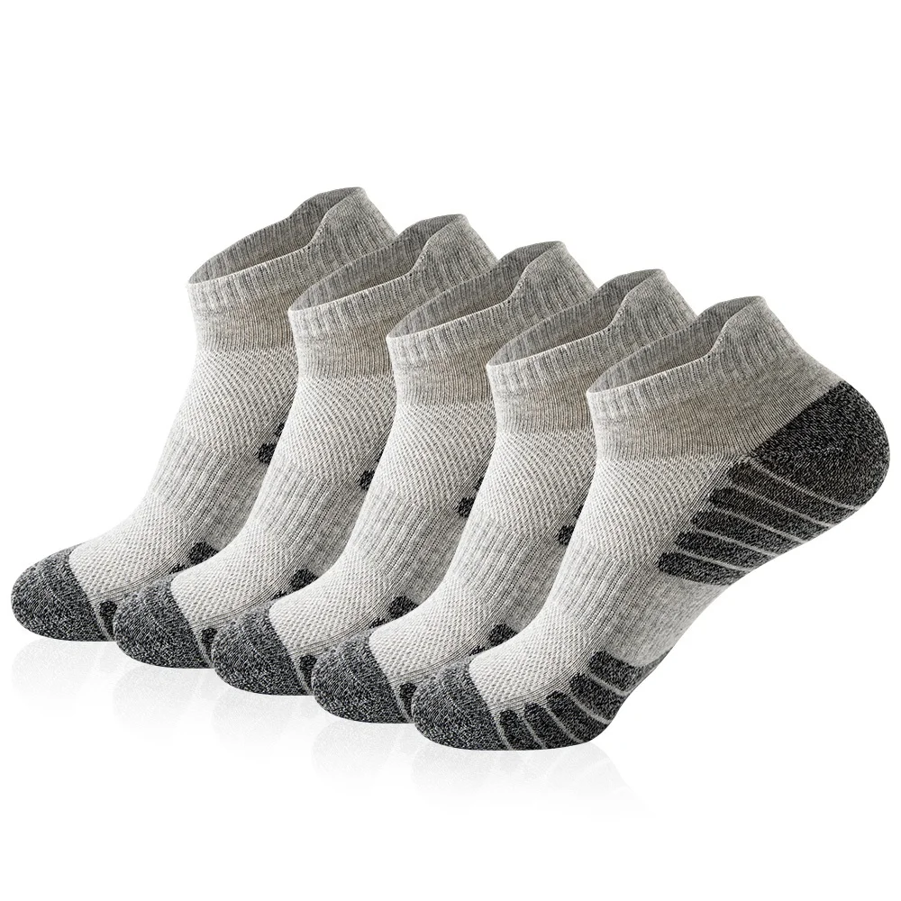 5 pairs of men's socks, cotton socks, anti odor and sweat absorbing sports socks