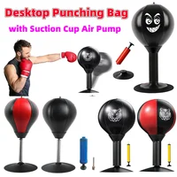 Pelota de boxeo de escritorio con ventosa, pelota de velocidad de perforación, juguetes divertidos resistentes para aliviar el estrés para niños, compañeros de trabajo y amigos