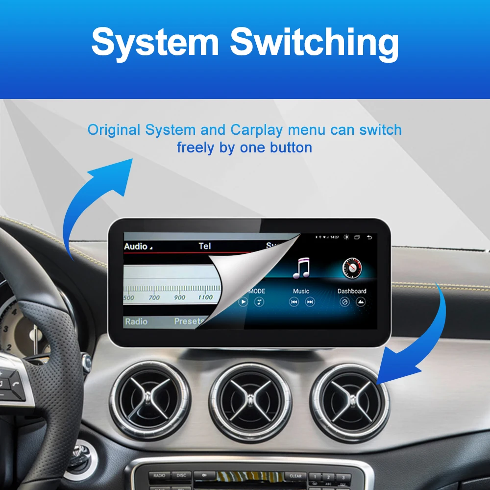 12.3 Inch Android System Multimedia Auto GPS IPS Touch W204 Upgrade Screen  Carplay For Mercedes Benz