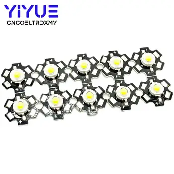 10 sztuk 1W 3W 5W Białe koraliki LED dużej mocy z płytką drukowaną w kształcie gwiazdy 20mm
