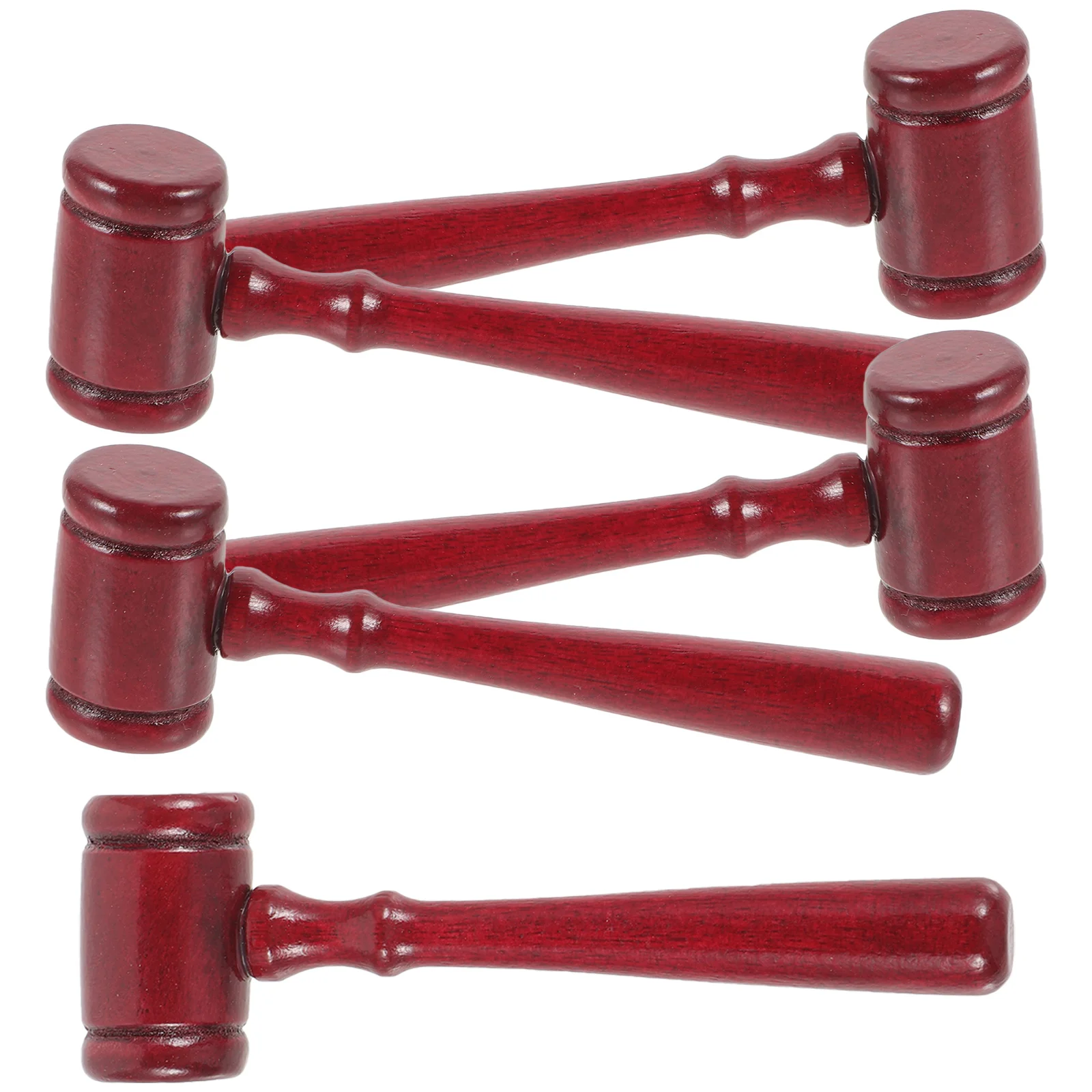 5 Pcs Dollhouse Accessories Kids Toy Gavel Girl Mini Wooden Hammer Red Beat Women's
