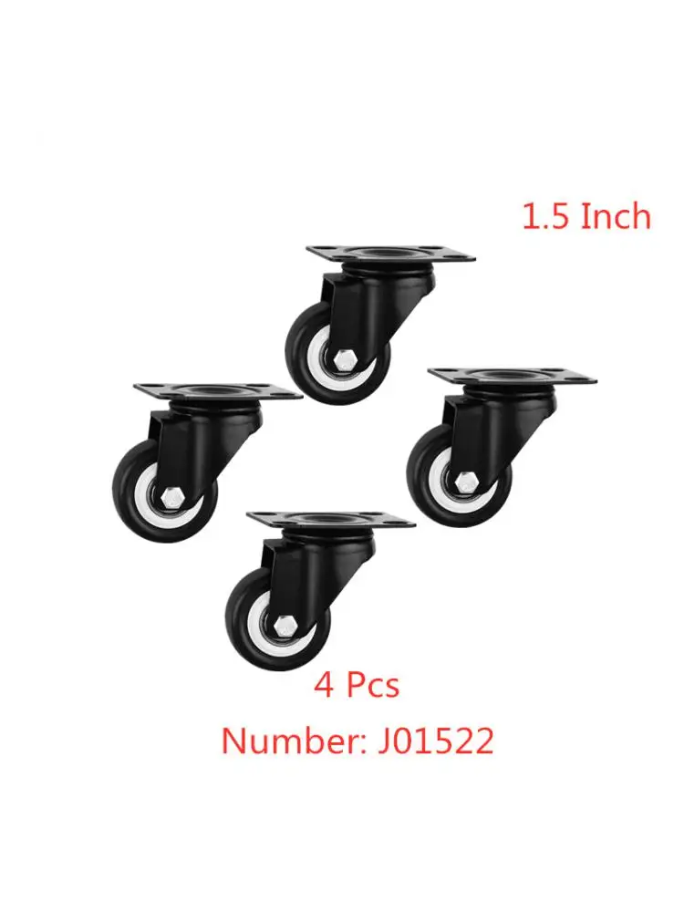 

4 pcs/Lot 1.5 Inch Black Gold Drill Universal Wheel Diameter 40mm With Bearing Caster Silent Wear-Resistant Furniture