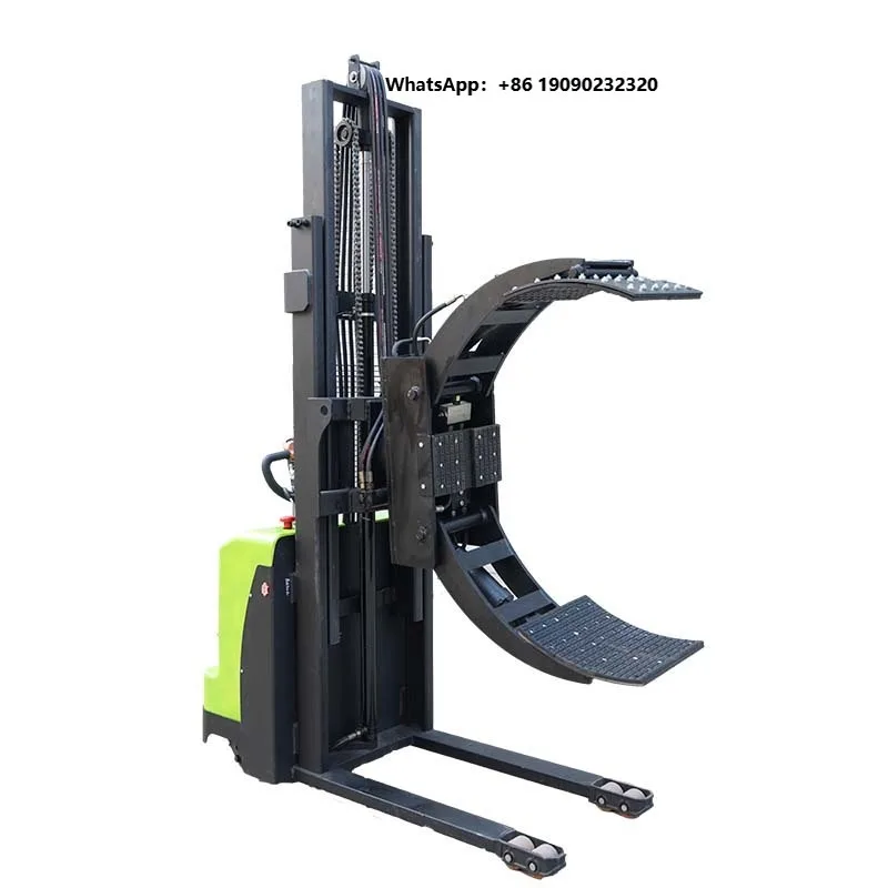 800kg 1000kg 1500kg Paper Roll Clamp Stacker Roll Lift Forklift With 360-degree Rotation 2m 3m Electric Stacker   Y002