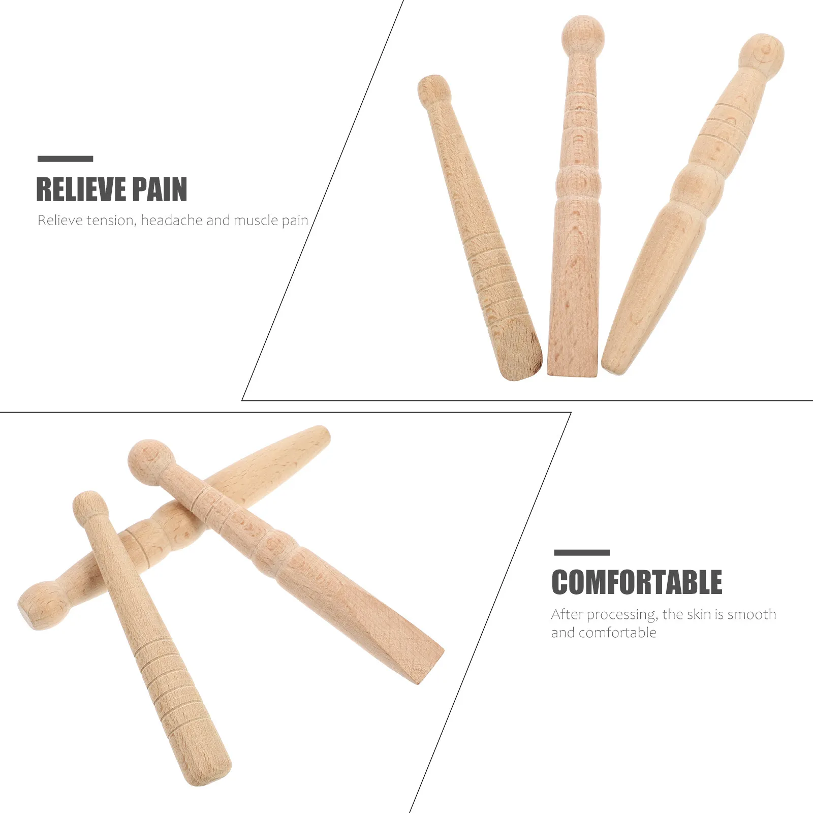 

Набор деревянных массажных палочек для точечного массажа, эргономичные массажные стики для снятия боли в ногах, инструменты для ухода за кожей, массажер для ног