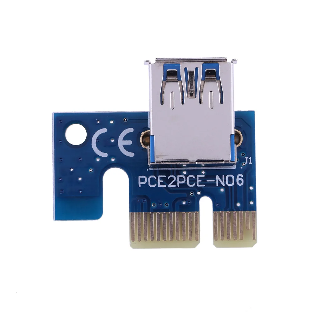 PCI Express 1X to USB 3.0 Female Adapter BTC Mining Blue Fast Reading Writing Speed Low Loss for PCIe Riser