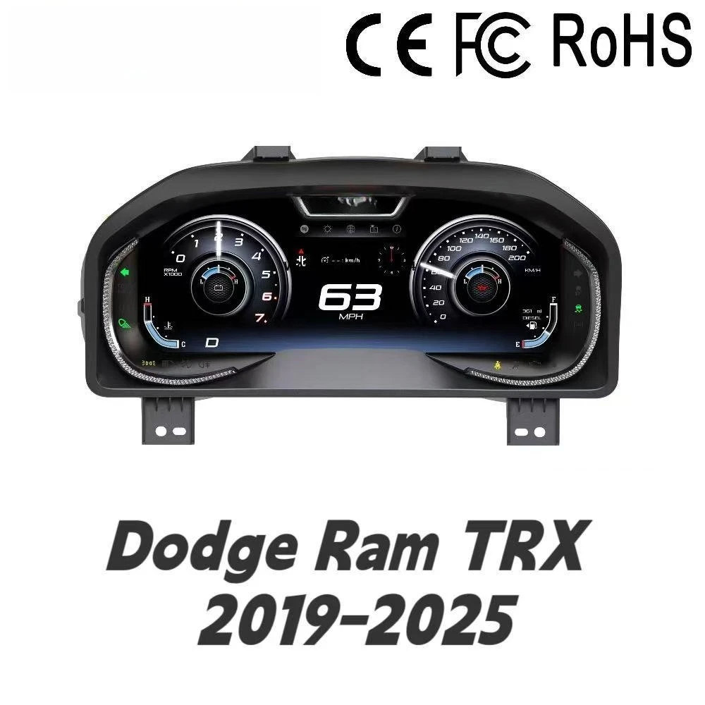 New Car Auto Speedometer for for TRX 2019-2025 12.3 Inch LCD Digital Cluster Plug Play Virtual Cockpit Dashboard