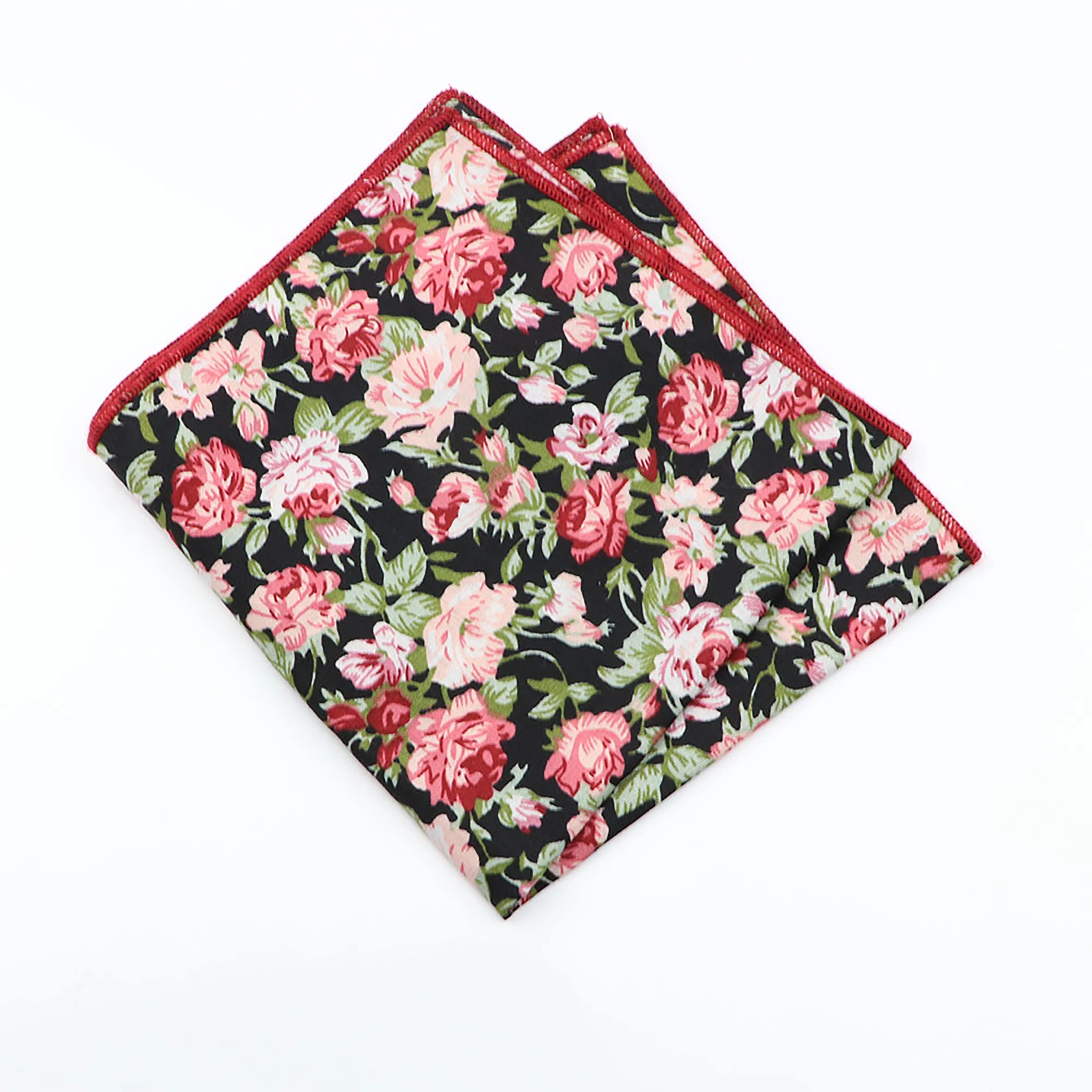 Light Color Floral Handkerchief 100% Cotton Print Flower Pattern Hanky For Men Women Casual Wedding Party Pocket Square Gift