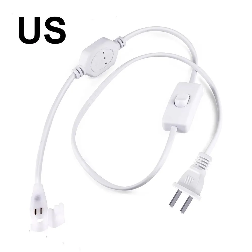220V 110V LED Strip Power Plug EU/US Plug Flexible COB LED Strip Connector Supply Plug With Switch for LED Strip Light