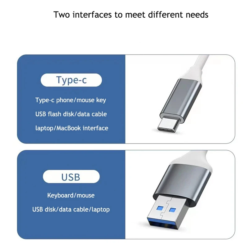 USB 2.0 4 w 1 Aluminiowy rozdzielacz USB 3.0 Hub USB Hub Type C Adapter dokujący OTG Type C HUB do PC Xiaomi Huawei Macbook