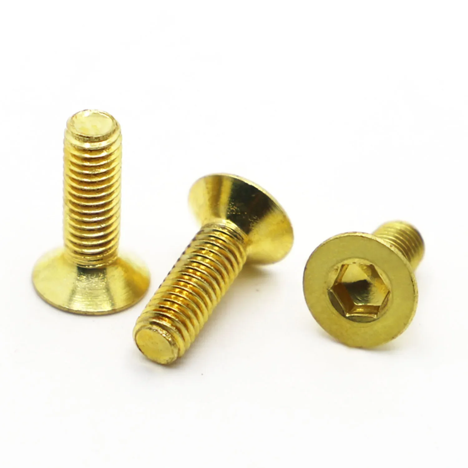 DIN7991 M3 M4 M5 M6 M8 Brass Flat Hex Hexagon Socket Countersunk Head Screws Bolts