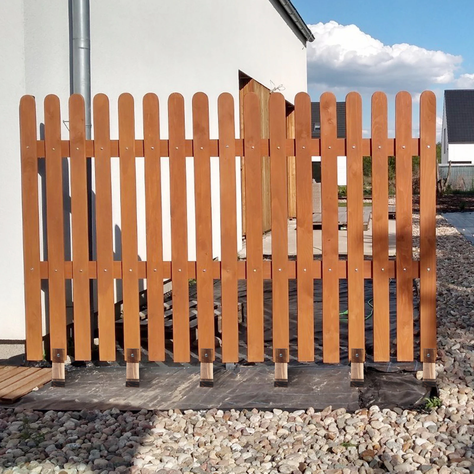 

2pcs Kit Fence Supplies Durable Safe Stable Garden Fence Fences Base Accessories Stand Privacy Screening Supplies